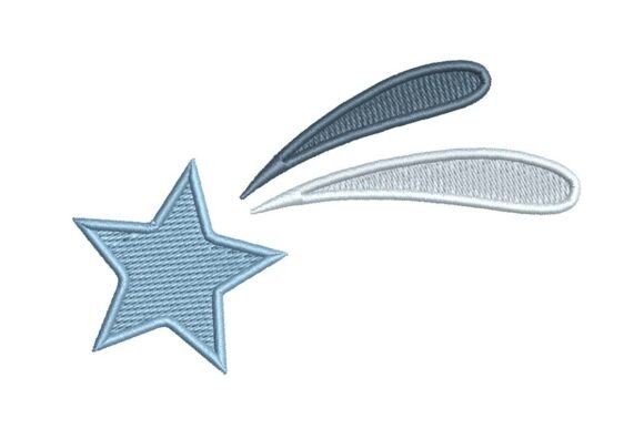 Review: Stylized Shooting Star with Trail Embroidery Design