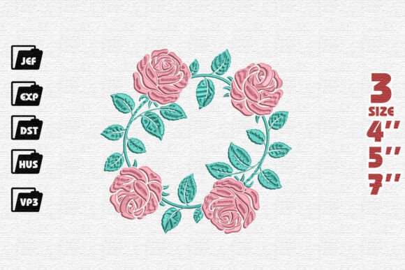 Rose Wreath Frame Embroidery Review for Boutiques
