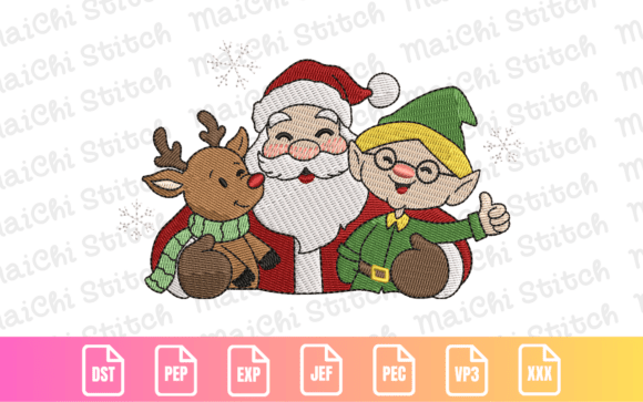Smiling Santa Friends: A Festive Embroidery Review